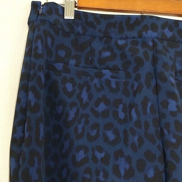 KATE SPADE Pants 10 Navy Leopard Wild Ones Career - Picture 7 of 9
